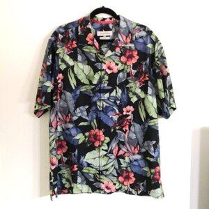 NWOT Tommy Bahama Floral Silk Hawaiian Shirt Men’s Original Fit Multicolored L